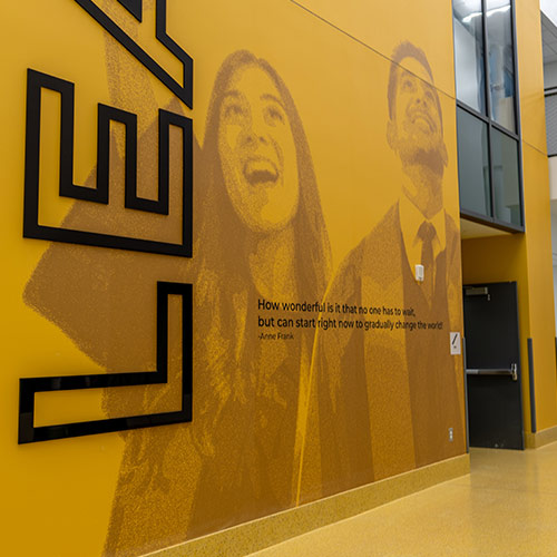 Wall Graphics 3 Interior wall wrapped with large-format printed graphics