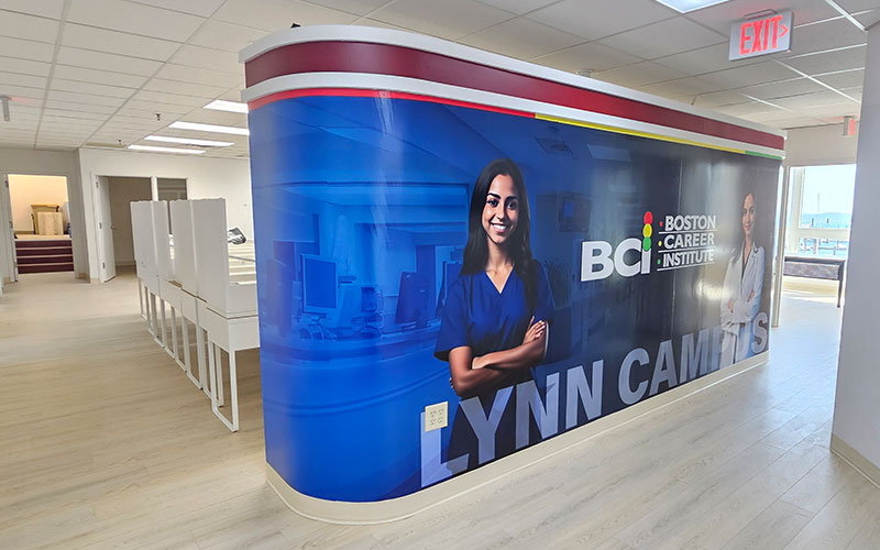 Wall Graphics 1 Wall wrapped with custom wall graphics by Iconic Signs and Graphics